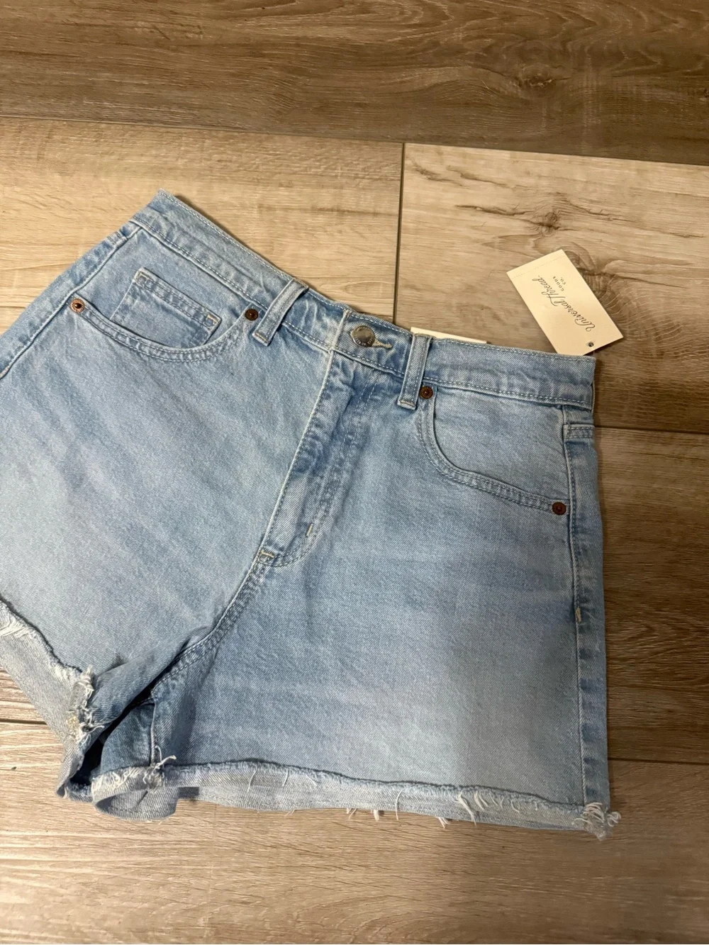 Universal Thread Light Blue High-Rise Denim Cutoff Shorts
